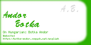 andor botka business card